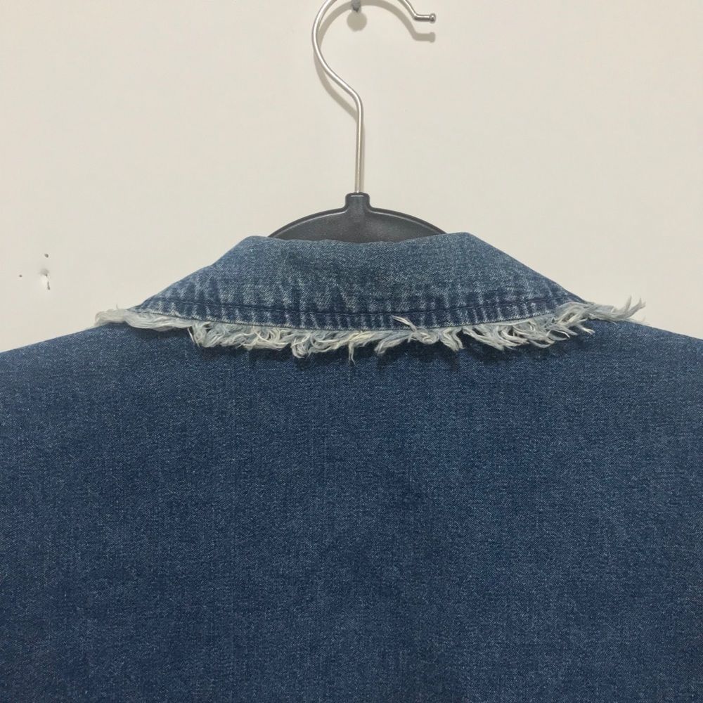 Vintage Lew Magram Raw Hem Fringe Denim Jacket - Picture 13 of 14